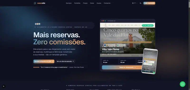 NossoSite — Estúdio - Sites para Alojamento Local